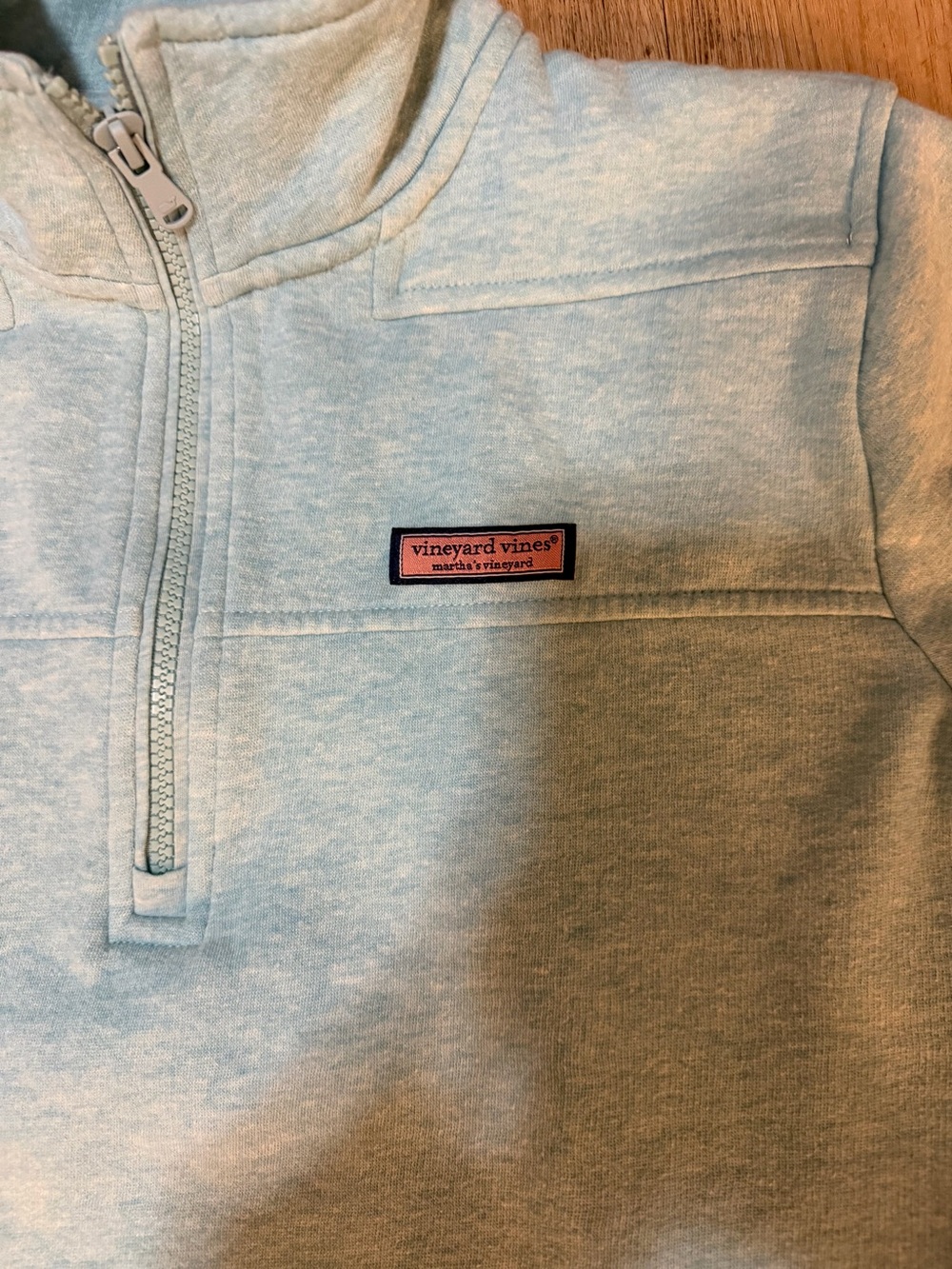 Vineyard Vines Women's Shep Shirt 1/4 Zip Pullover – Large – Light Blue - Picture 2 of 9